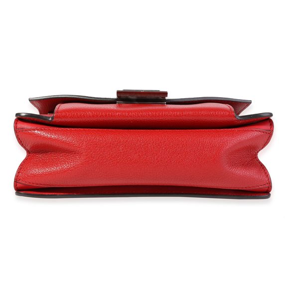 Givenchy Red Goatskin Small GV3 Shoulder Bag - Picture 4 of 7